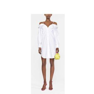 Alexander Wang off shoulder shirt dress scrunchie strap (4)